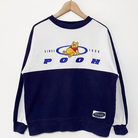 Vintage Pooh Spell Out Embroidered Sweatshirt (S)