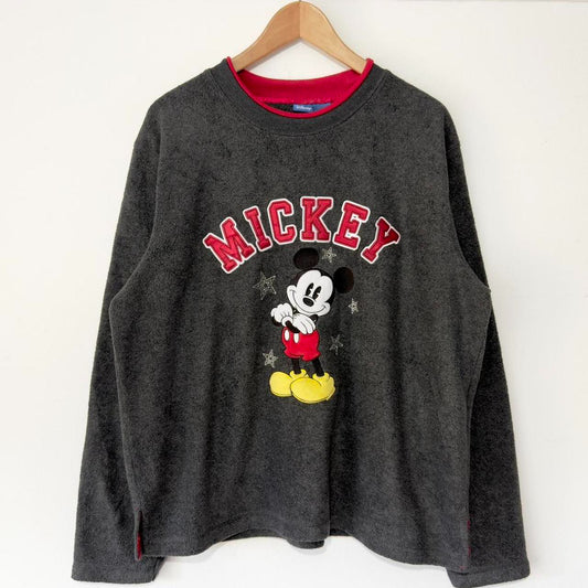 Mickey Mouse Stars Fleece 00s Sweatshirt (L)