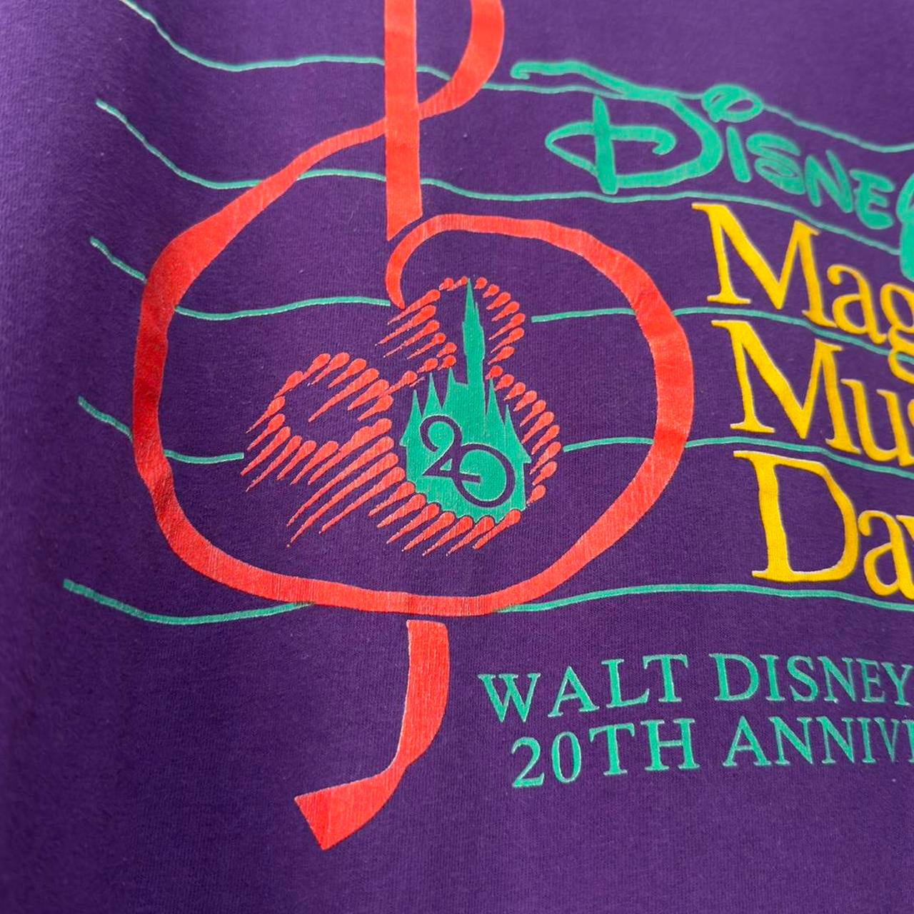 Vintage Magic Music Days Disney World 20th Anniversary 1991 T Shirt (XL)