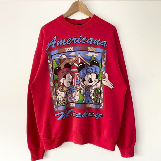 Vintage Americana Mickey 90s Sweatshirt (L)