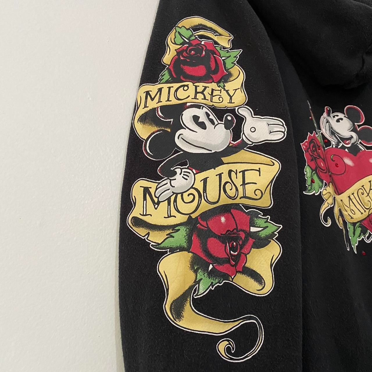 Mickey Mouse Ed Hardy Style 00s Hoodie (S)