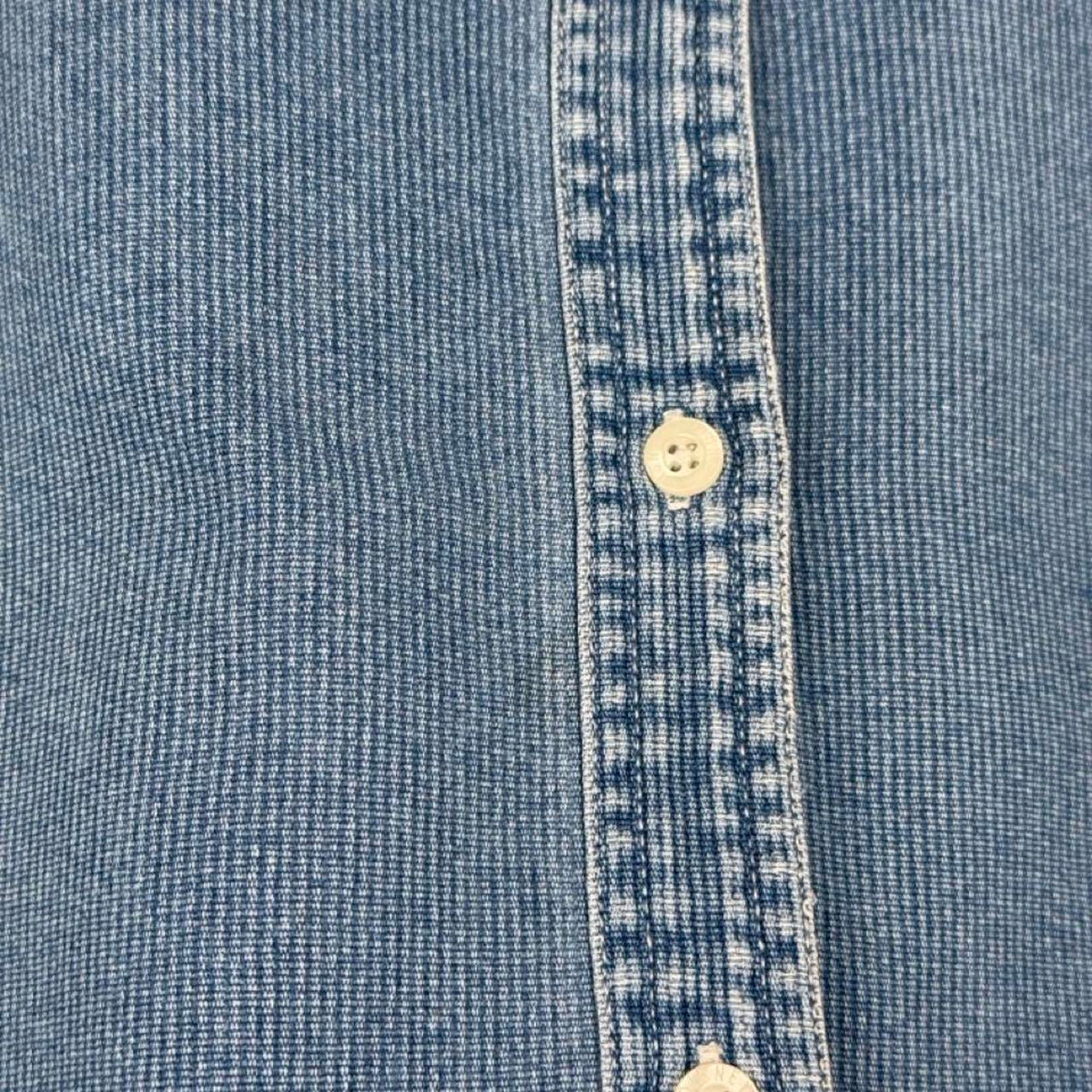Vintage 00s Mickey & Friends Embroidered Denim Blue Shirt (M)