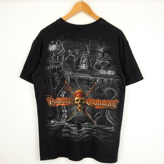 Disney Pirates of the Caribbean 2000s Black T Shirt (M)