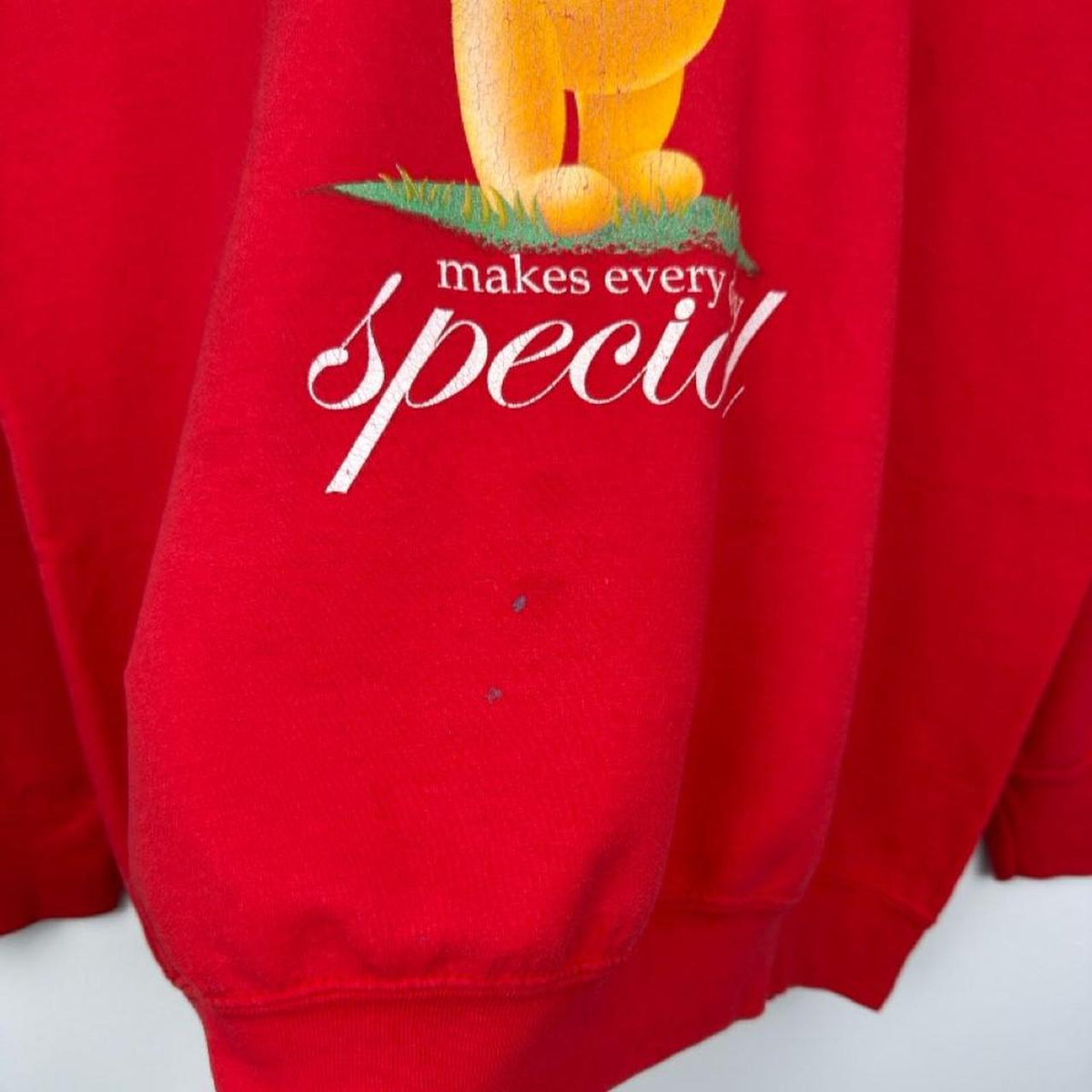 Vintage 00s Winnie the Pooh Nana Distressed Red Sweatshirt (L)
