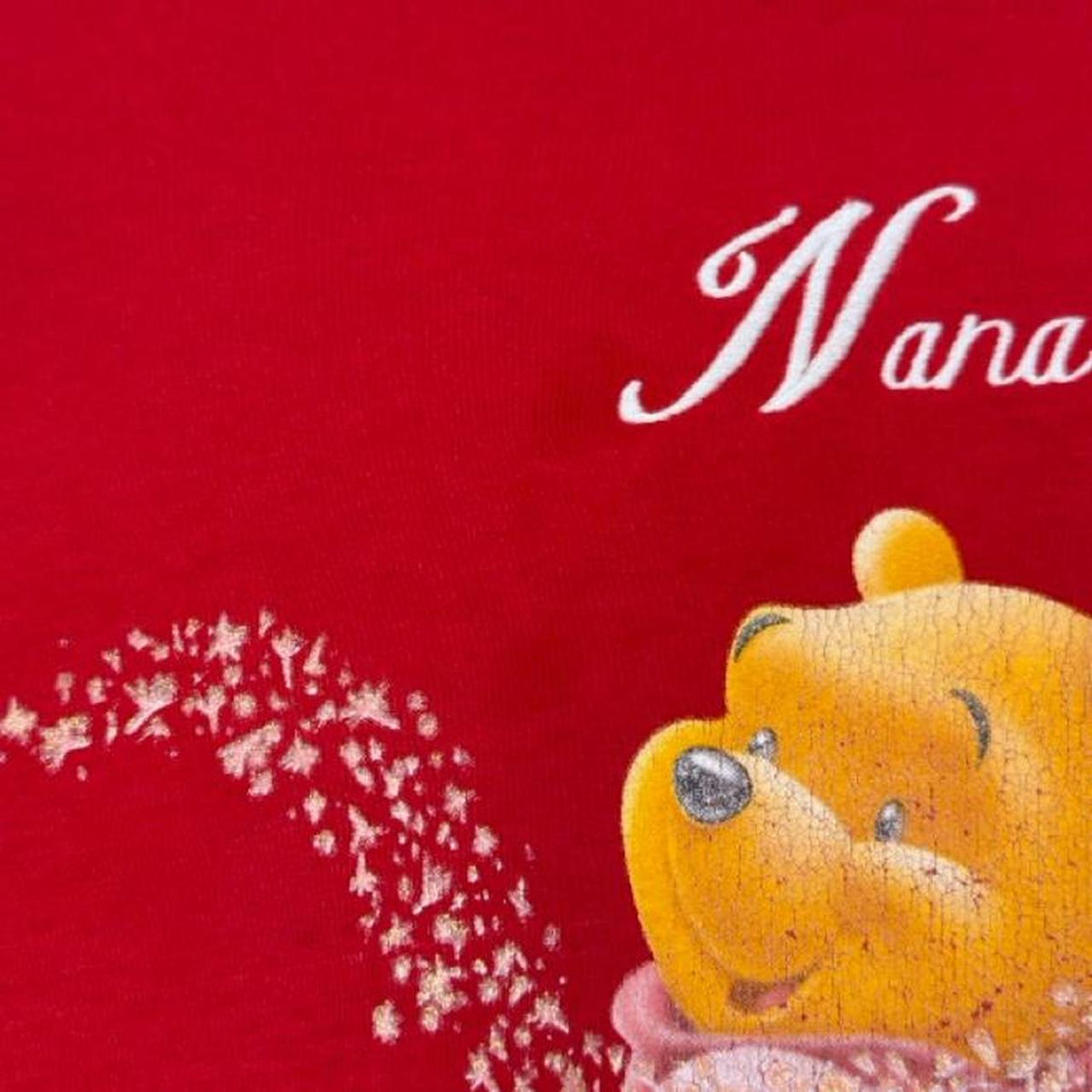 Vintage 00s Winnie the Pooh Nana Distressed Red Sweatshirt (L)