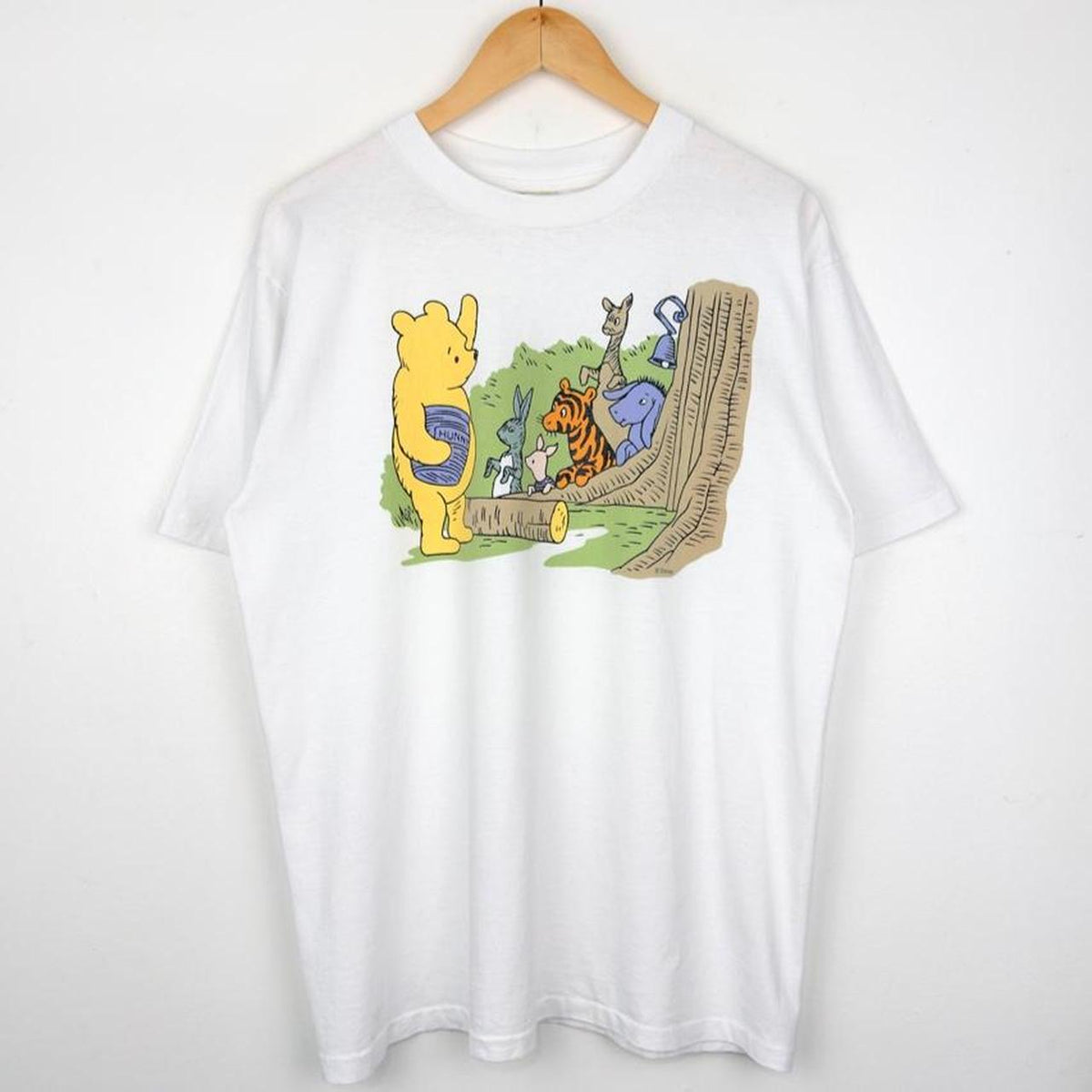 Vintage 90s Winnie the Pooh & Friends White T Shirt (L)