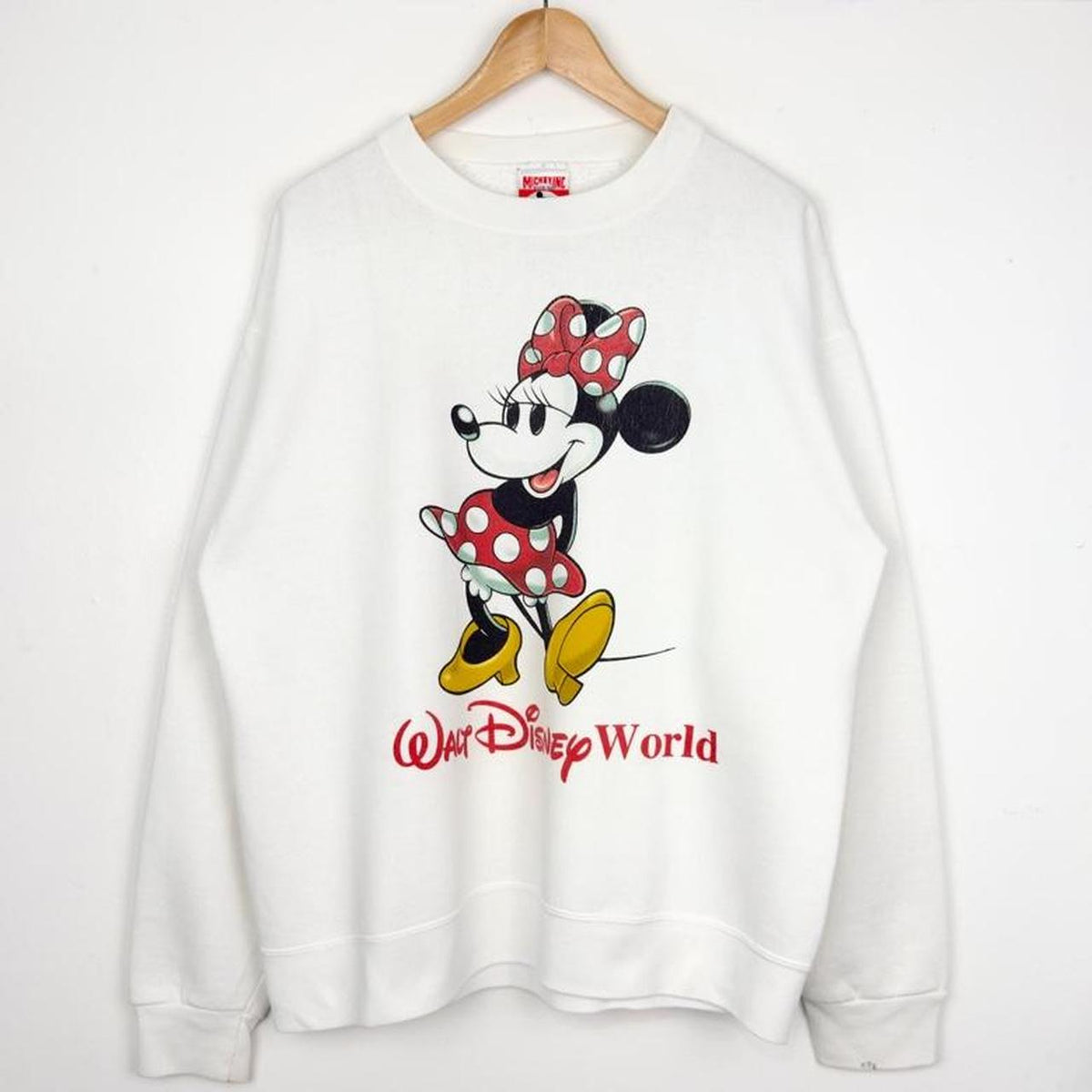 Vintage 90s Minnie Mouse Walt Disney World White Sweatshirt (M)