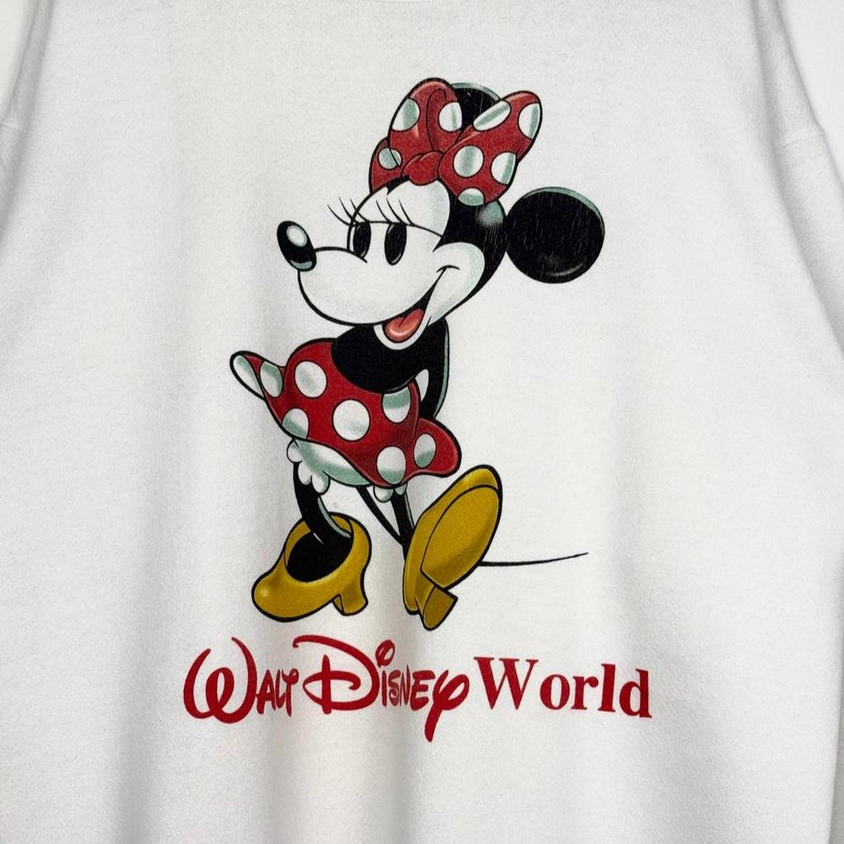 Vintage 90s Minnie Mouse Walt Disney World White Sweatshirt (M)