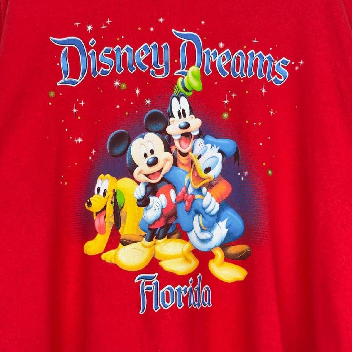 Mickey & Friends Disney Dreams Florida 2000s Red T Shirt (XL)