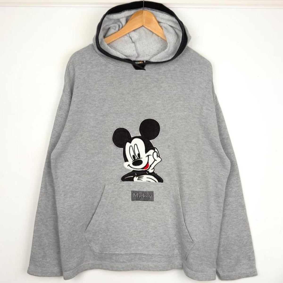 Vintage 90s Mickey Mouse Grey Hoodie (M)
