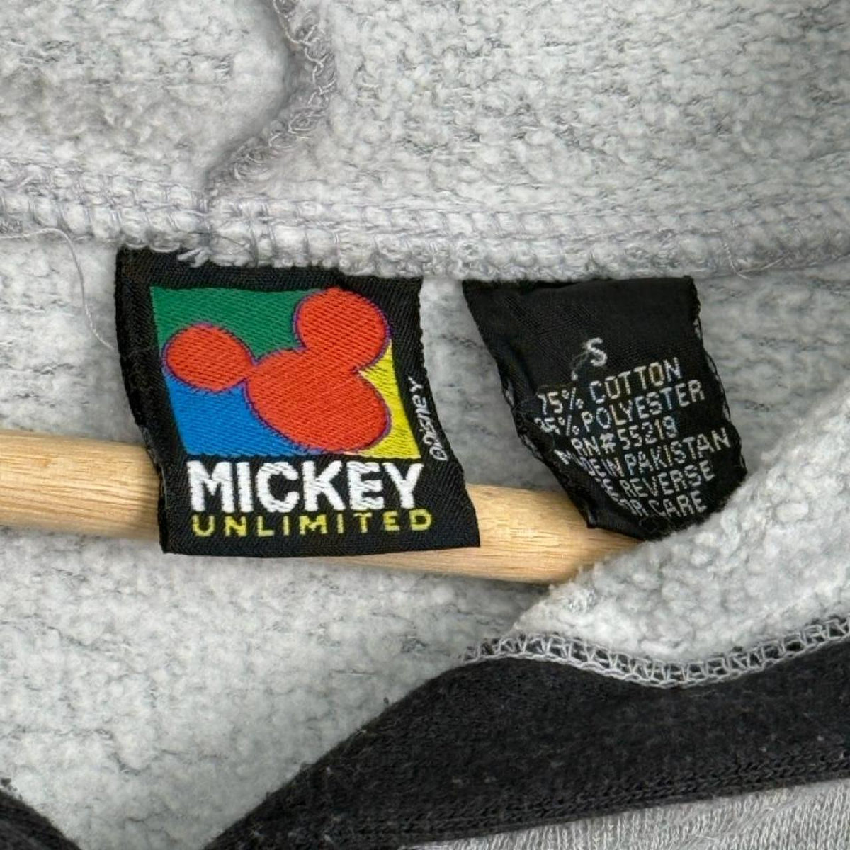 Vintage 90s Mickey Mouse Grey Hoodie (M)