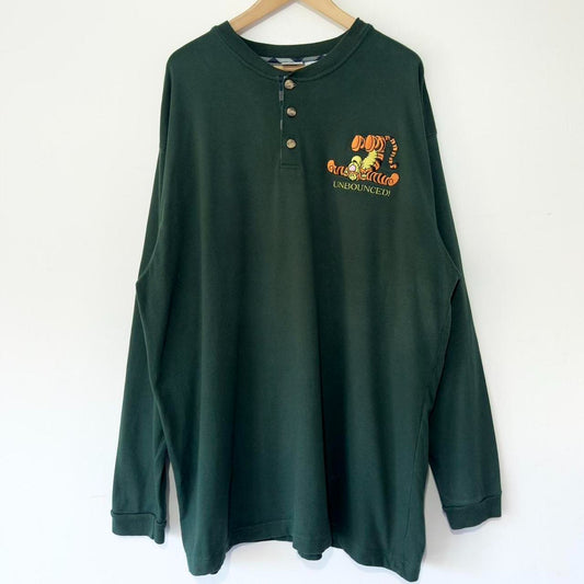 Vintage Tigger Unbounced 90s Henley Long Sleeve (XXL)