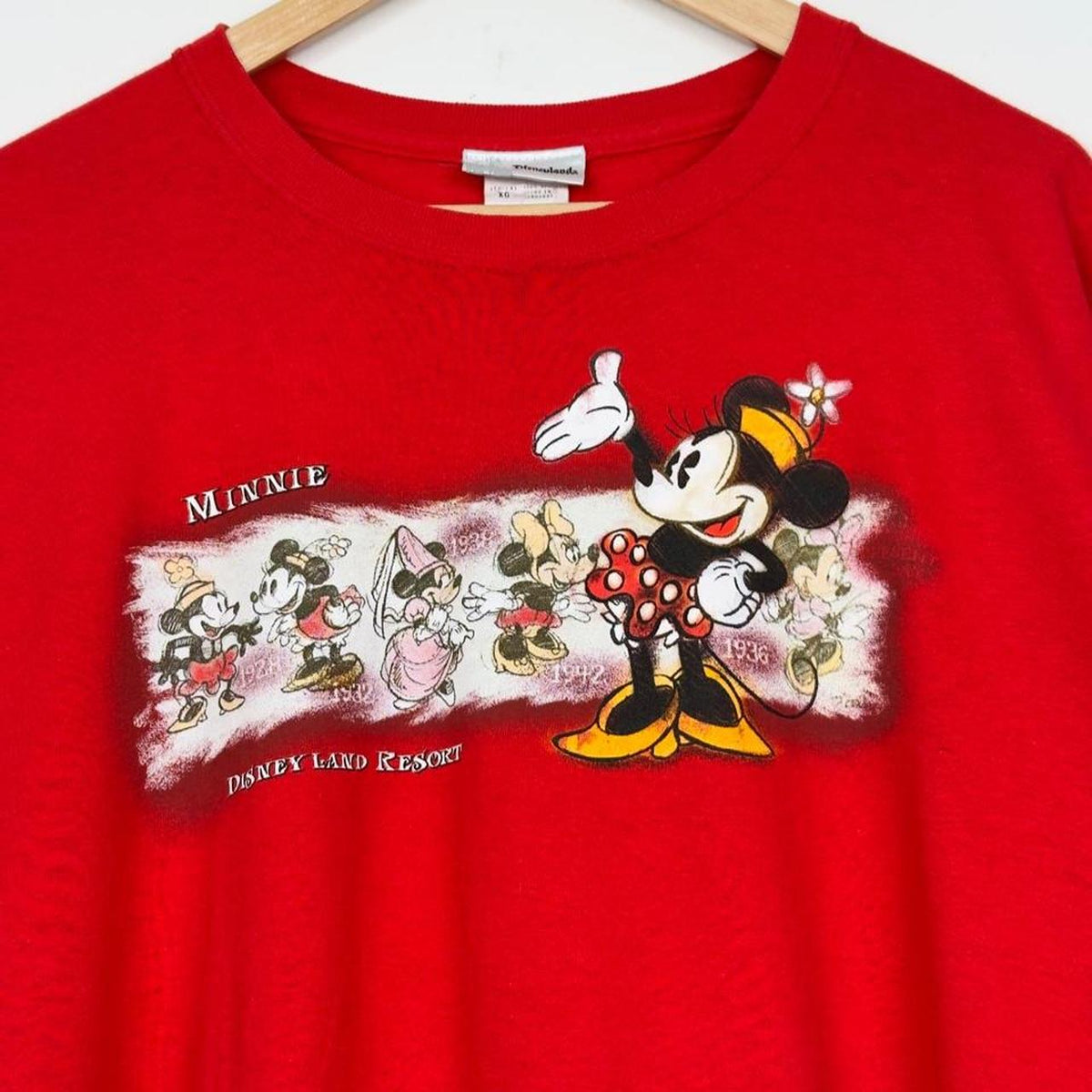 Disneyland Minnie Mouse 2000s Red T Shirt (XL)