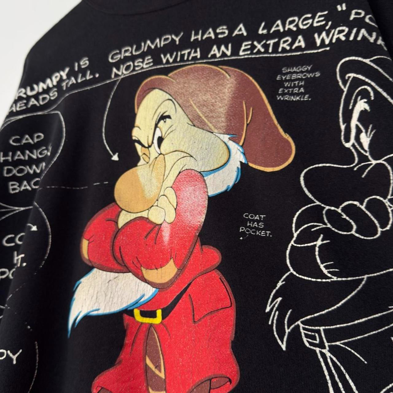 Vintage Grumpy Drawing 90s Sweatshirt (L)