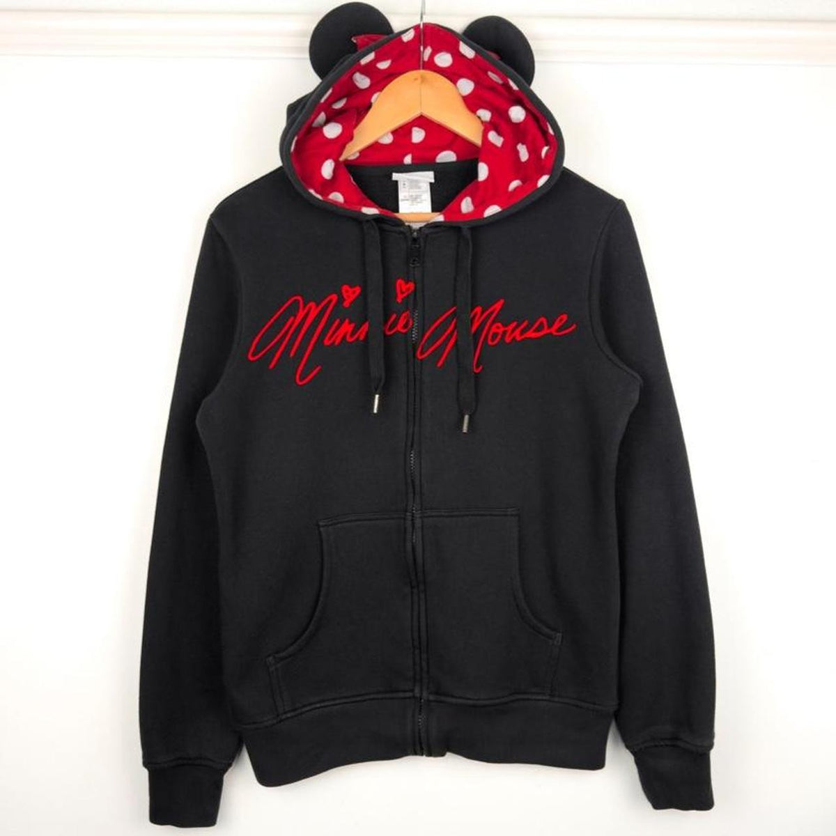 Disney Minnie Mouse Ears Black Hoodie (S)