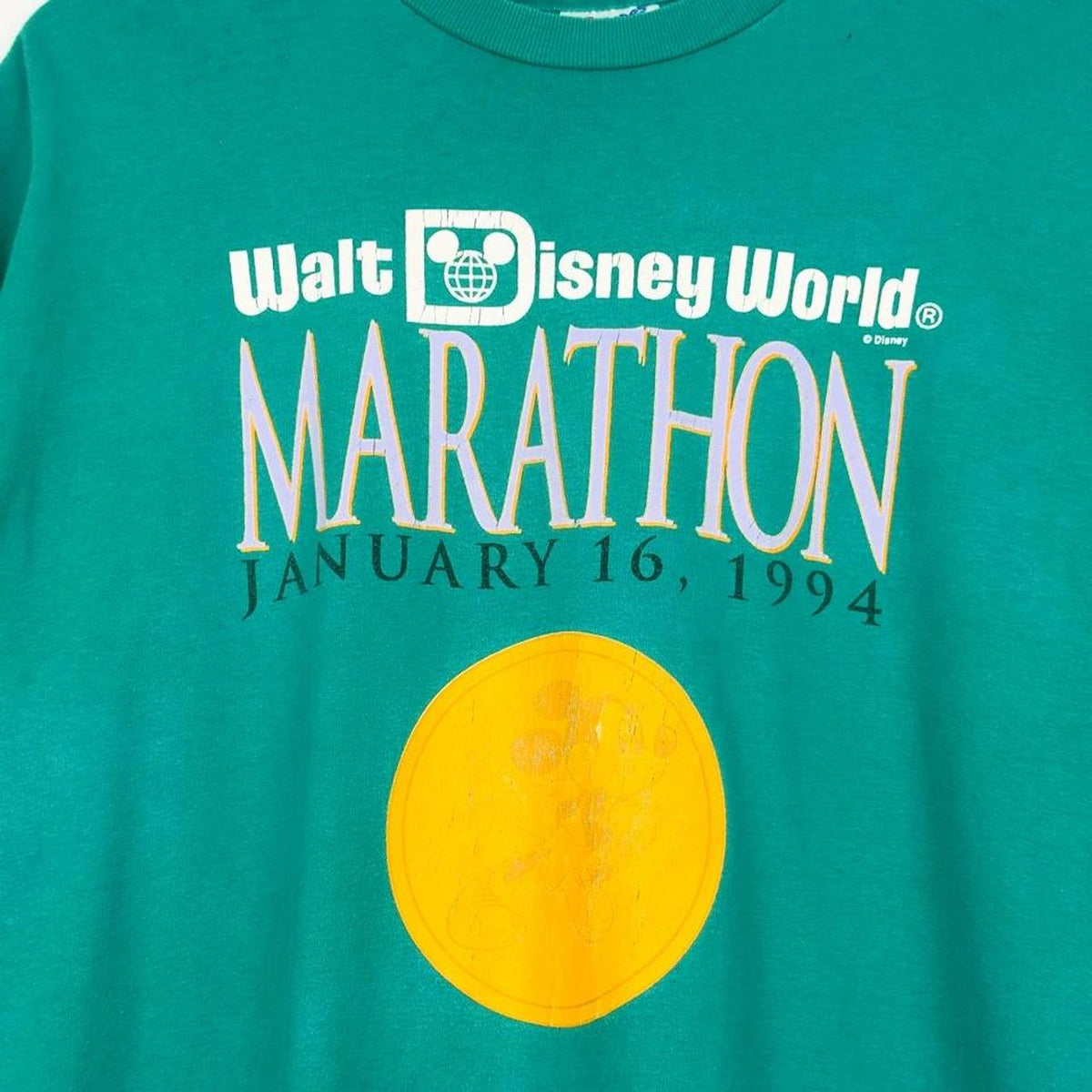 Vintage 1994 Walt Disney World Marathon Teal T Shirt (XL)