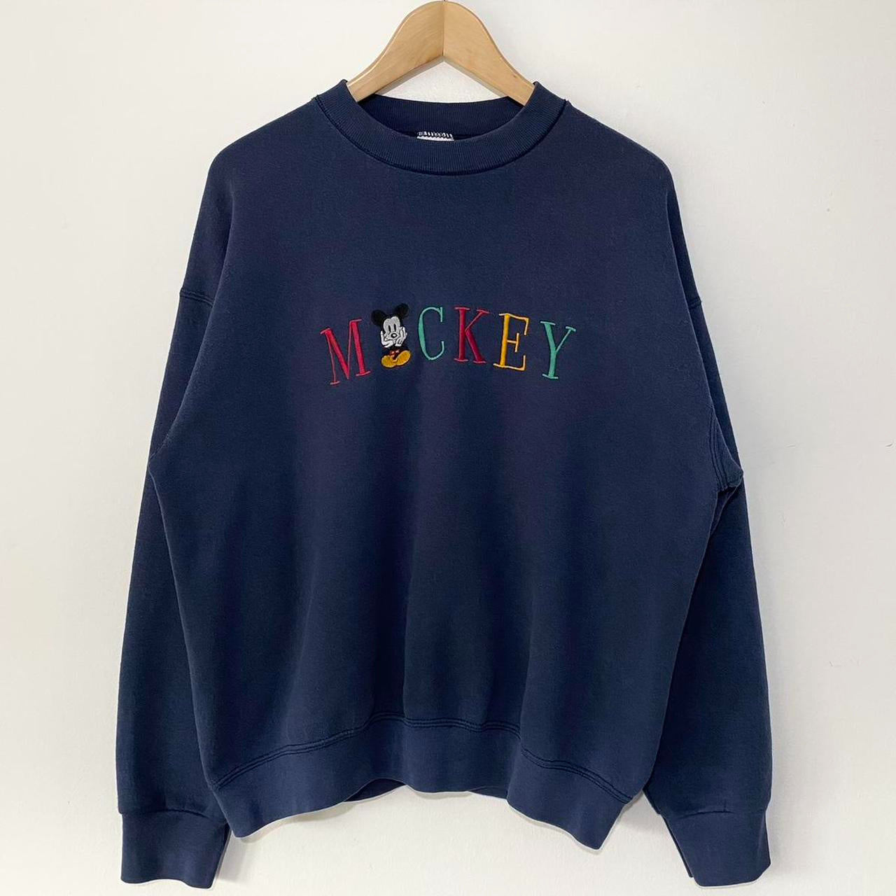 Vintage Mickey Spell Out 90s Sweatshirt (L)