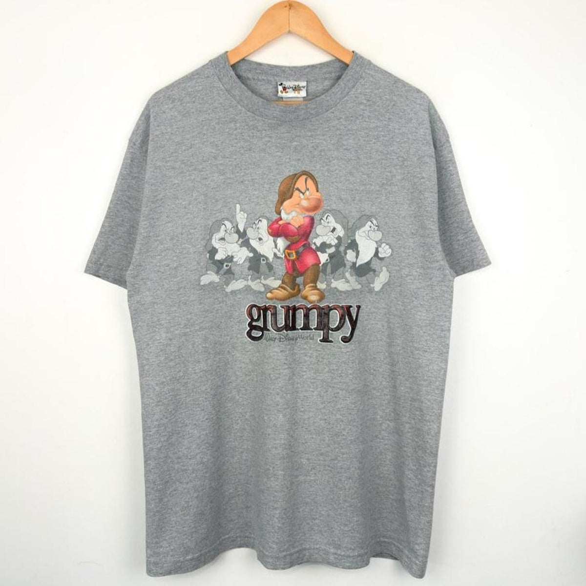 Vintage 00s Grumpy Walt Disney World Grey T Shirt (L)