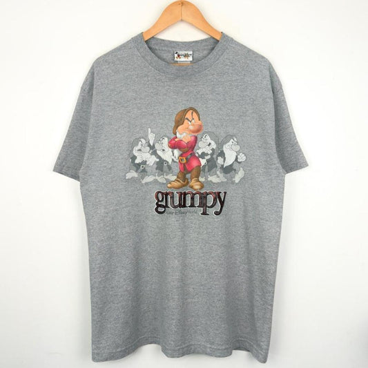 Vintage 00s Grumpy Walt Disney World Grey T Shirt (L)