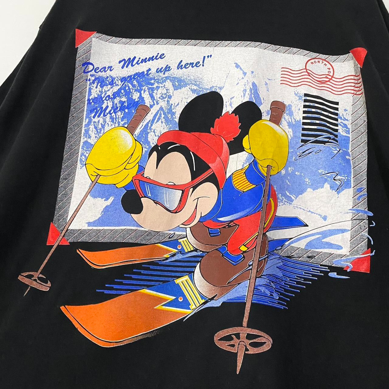 Vintage Mickey Skiing 90s T Shirt (XXL)