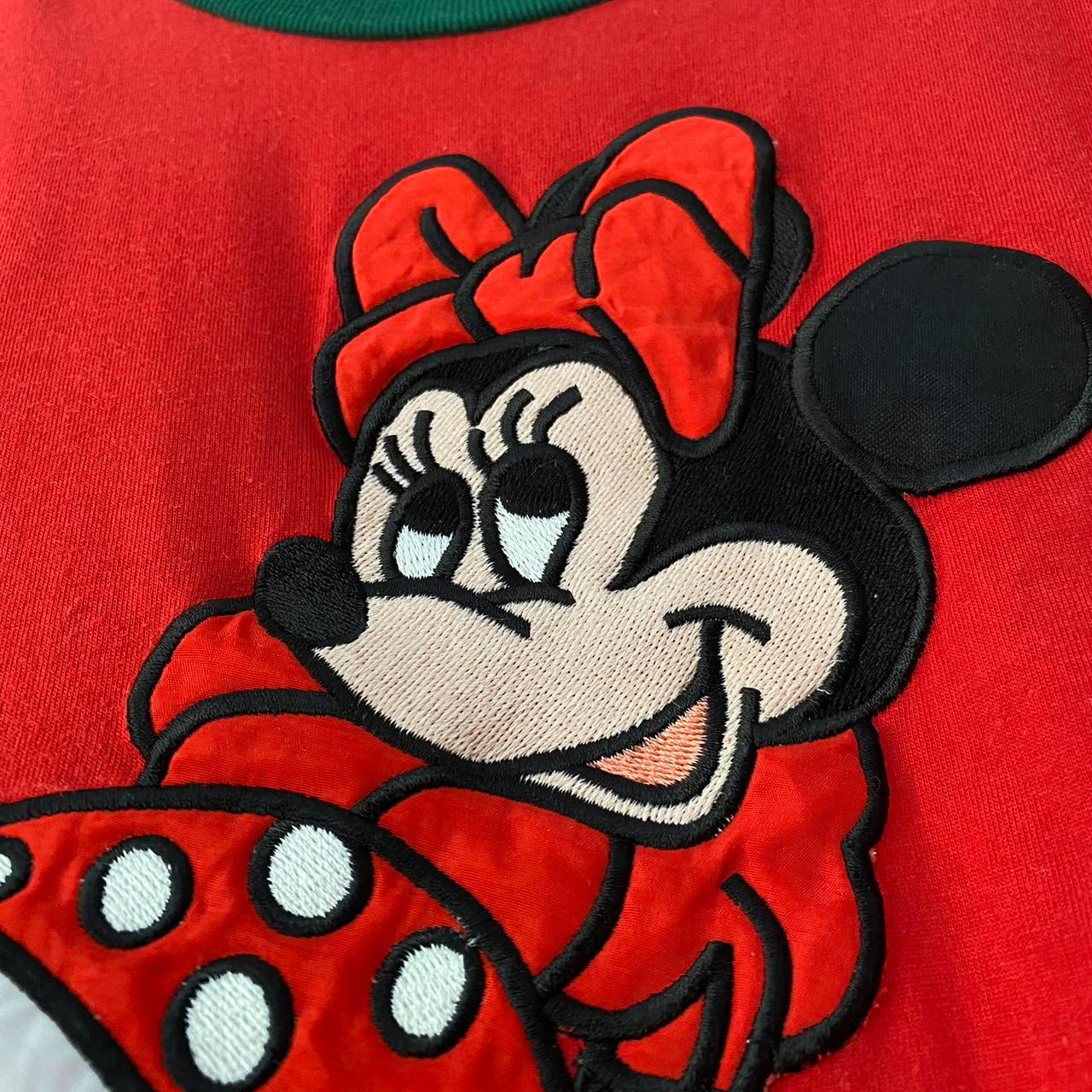 Vintage Minnie Mouse Colour Block 90s T Shirt (M)