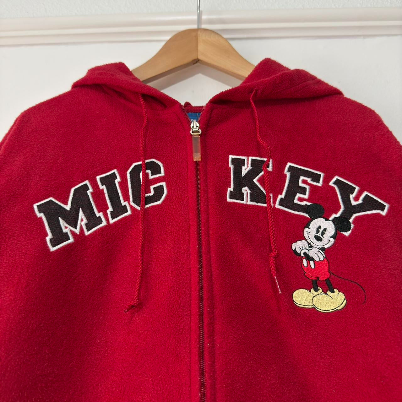 Mickey Mouse Spell Out Hoodie (L)