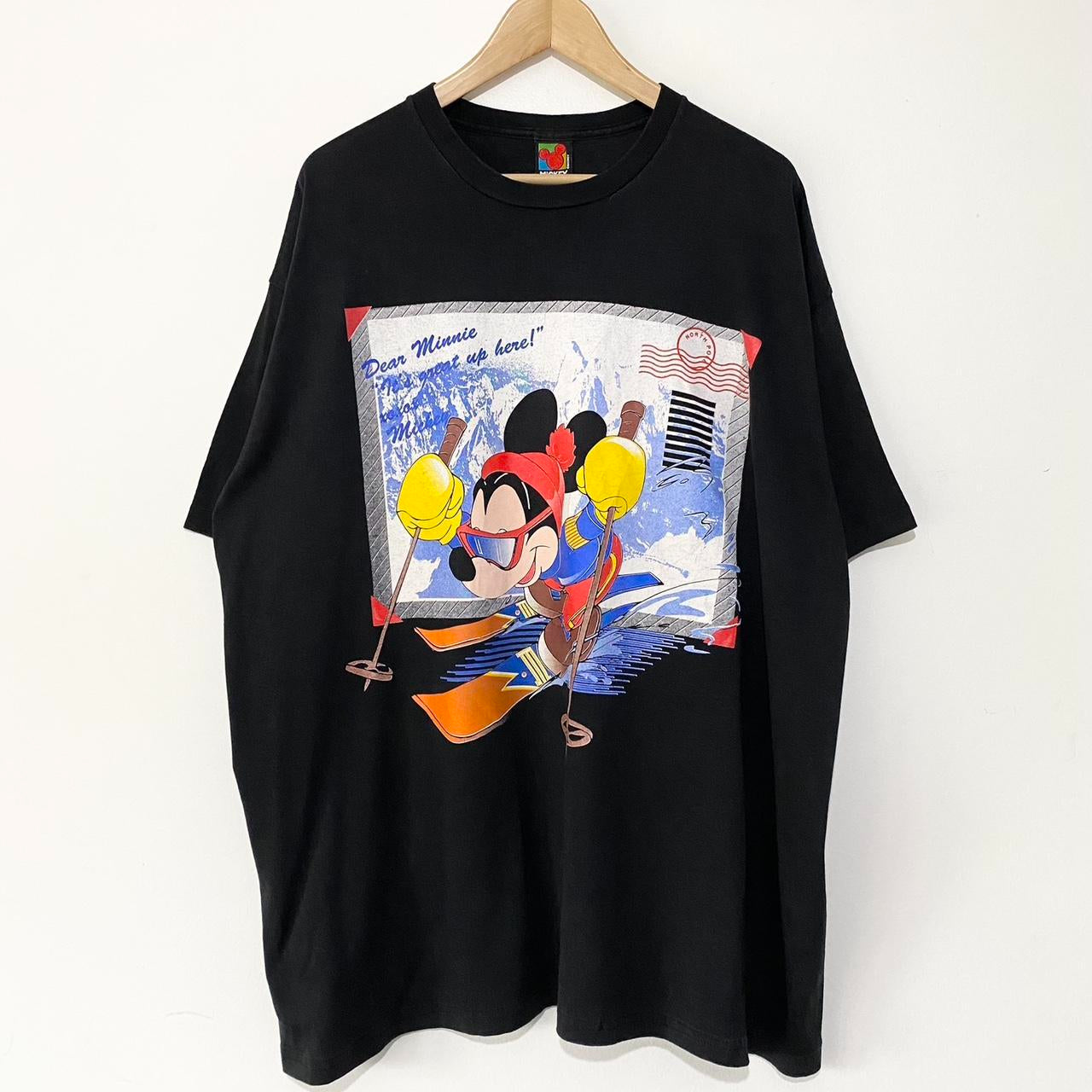 Vintage Mickey Skiing 90s T Shirt (XXL)