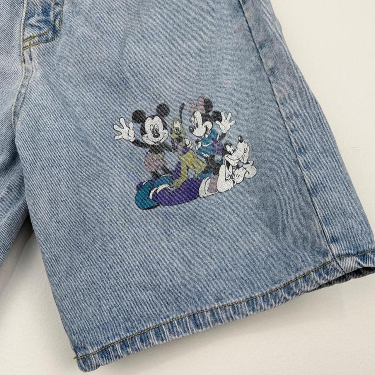 Vintage 90s Mickey & Friends Light Blue Denim Shorts (S)