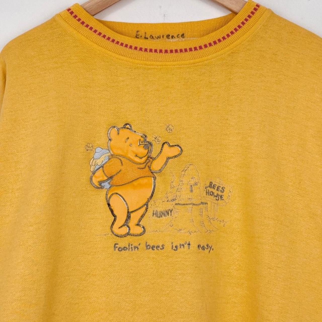 Vintage 90s Pooh Foolin' Bees Isn't Easy Orange Yellow Sweatshirt (L)