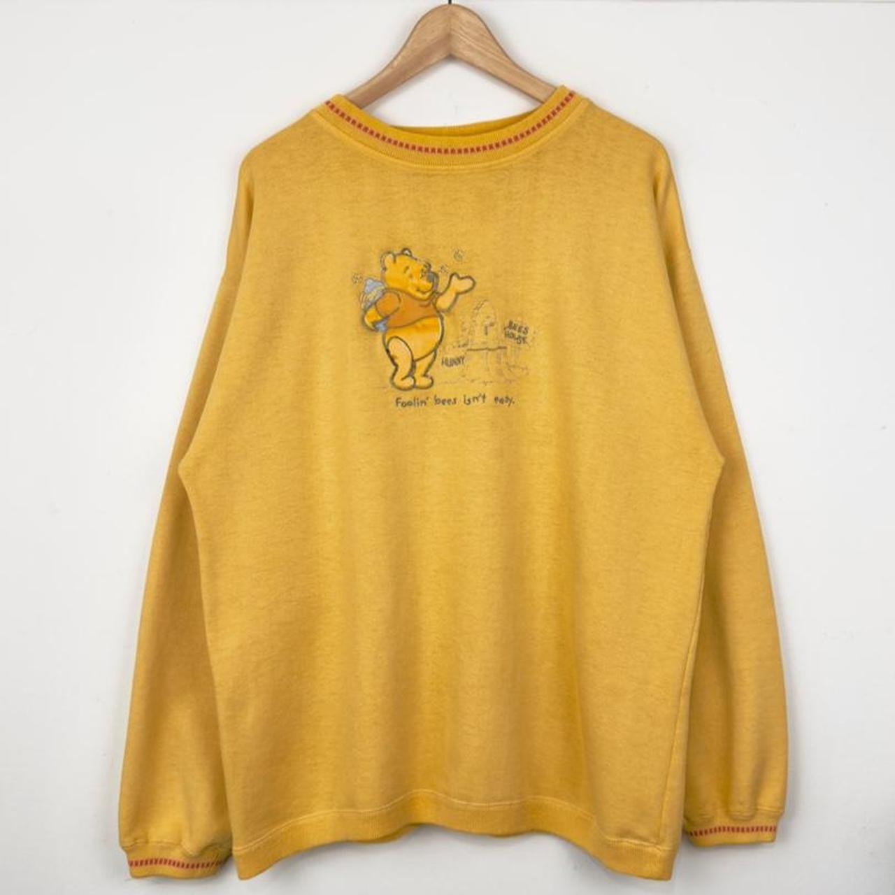 Vintage 90s Pooh Foolin' Bees Isn't Easy Orange Yellow Sweatshirt (L)