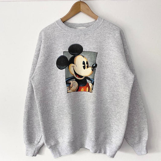 Vintage Mickey Grey 90s Sweatshirt (M)