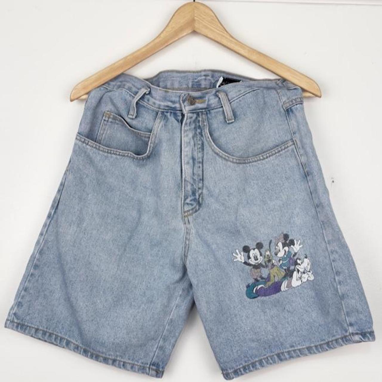 Vintage 90s Mickey & Friends Light Blue Denim Shorts (S)