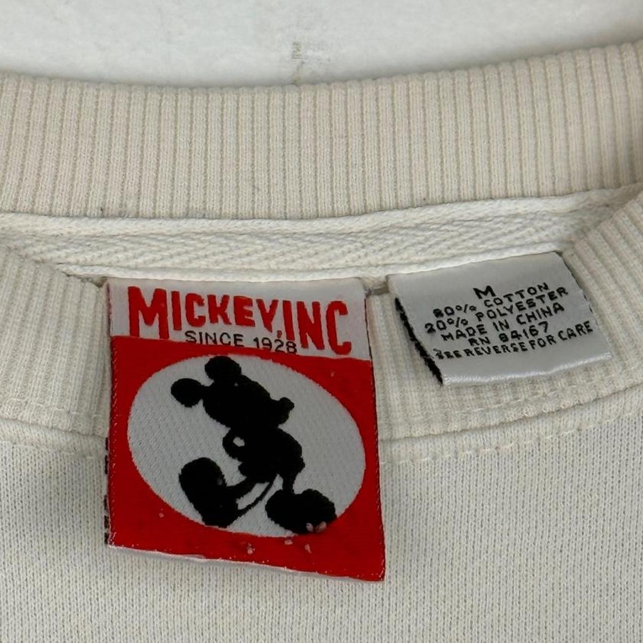 Vintage 90s Walt Disney World Embroidered Beige Cream Sweatshirt (M)