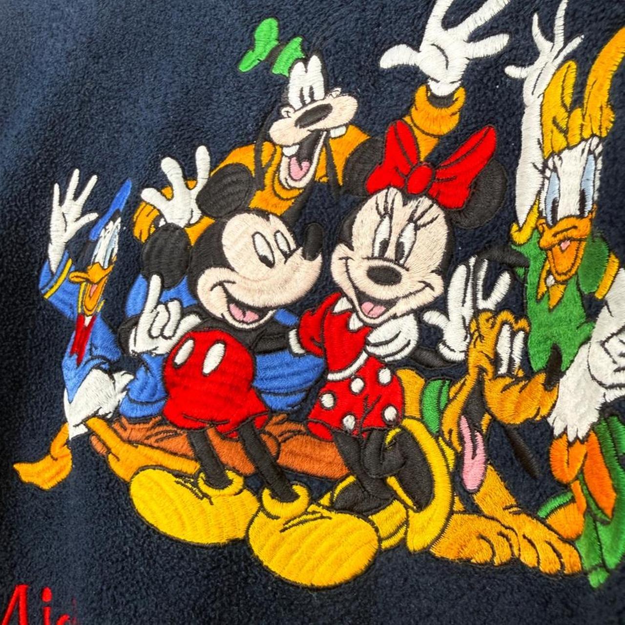 Vintage 90s Mickey and Friends Navy Fleece Sweatshirt (L)