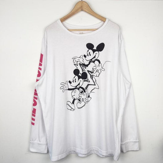Mickey Mouse The One & Only White Pink Long Sleeve (XXL)