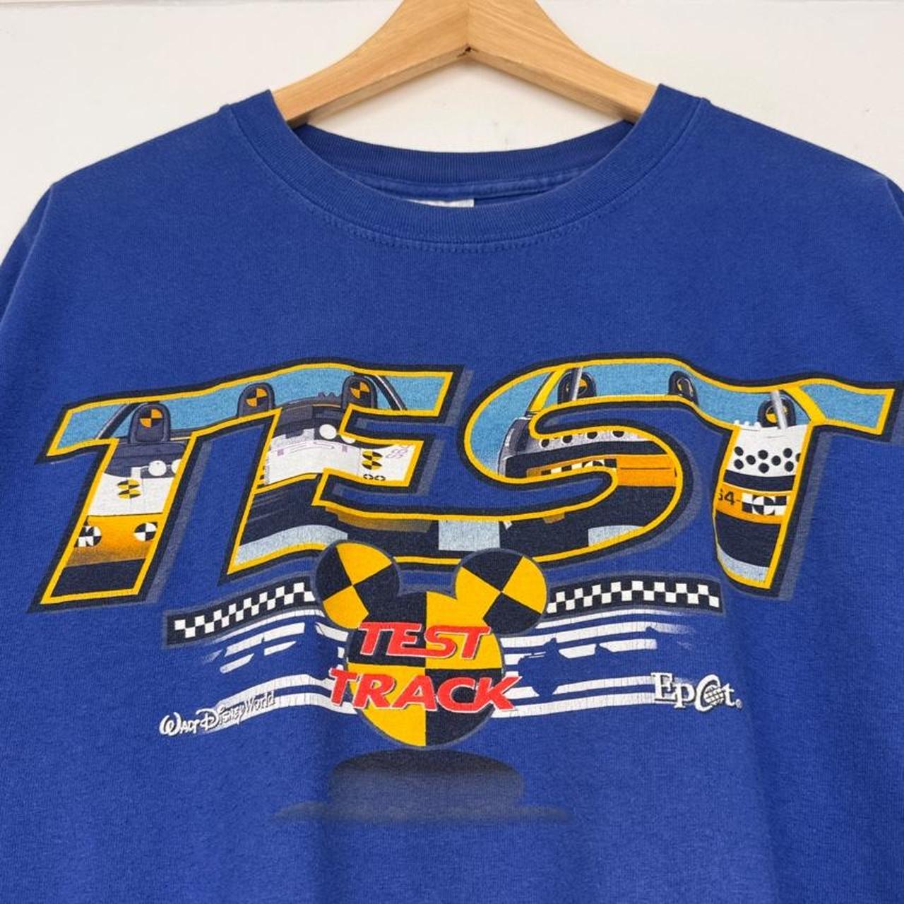 Vintage 00s Test Track Epcot Walt Disney World Blue T Shirt (L)