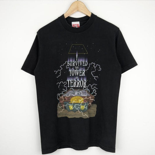 Vintage 90s Tower of Terror It's A Snap Disney World Black T Shirt (M)