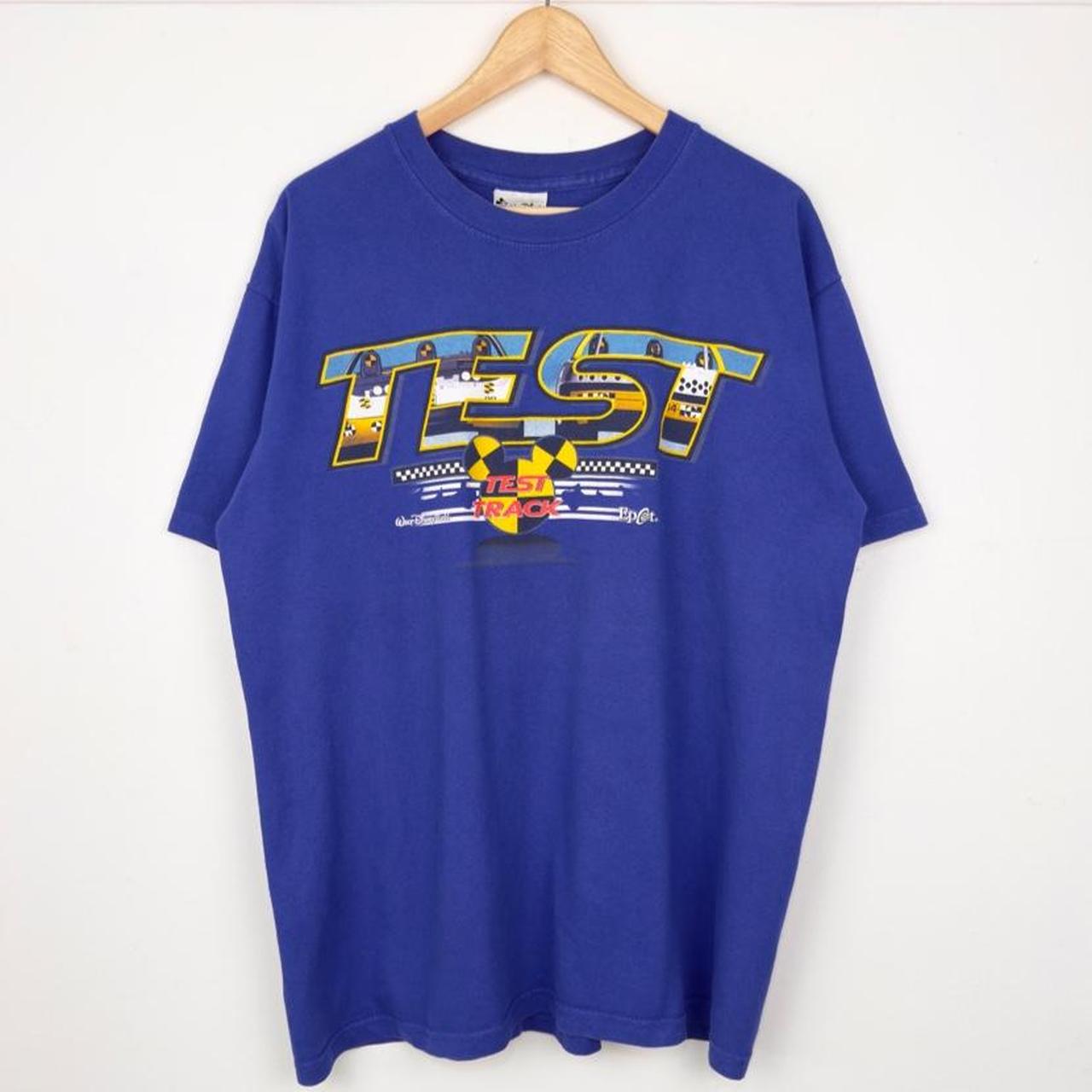 Vintage 00s Test Track Epcot Walt Disney World Blue T Shirt (L)
