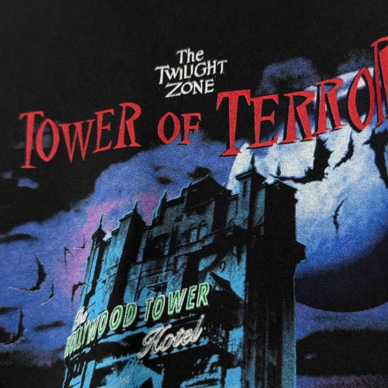 Vintage 00s Tower of Terror MGM Studios Disney World Black T Shirt (Kids XL/Adult S)