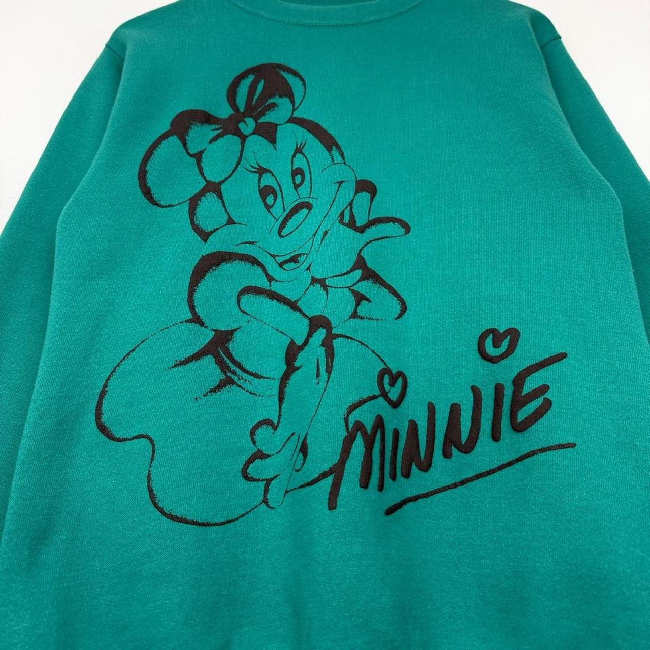 Vintage 90s Minnie Mouse Disney Designs Green Sweatshirt (XS/S)