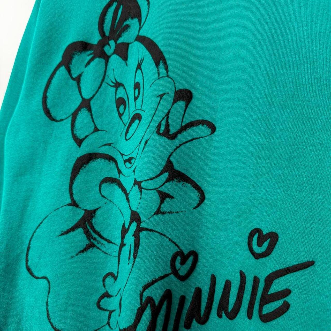 Vintage 90s Minnie Mouse Disney Designs Green Sweatshirt (XS/S)