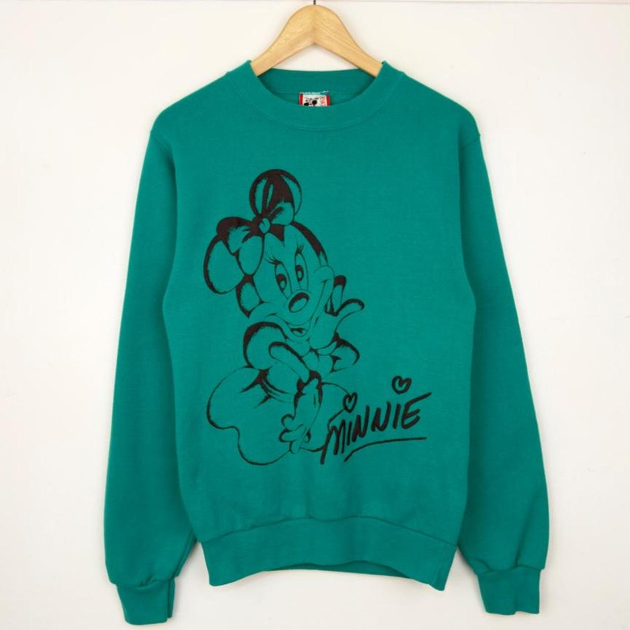 Vintage 90s Minnie Mouse Disney Designs Green Sweatshirt (XS/S)