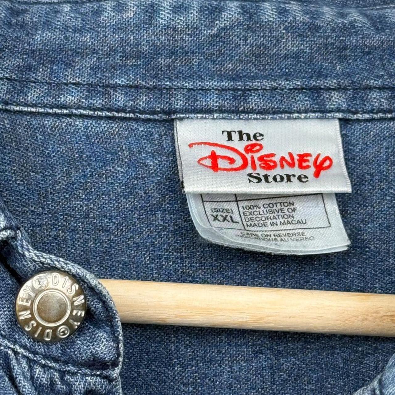 Vintage 00s Pooh & Friends Honey Embroidered Blue Denim Shirt (XXL)