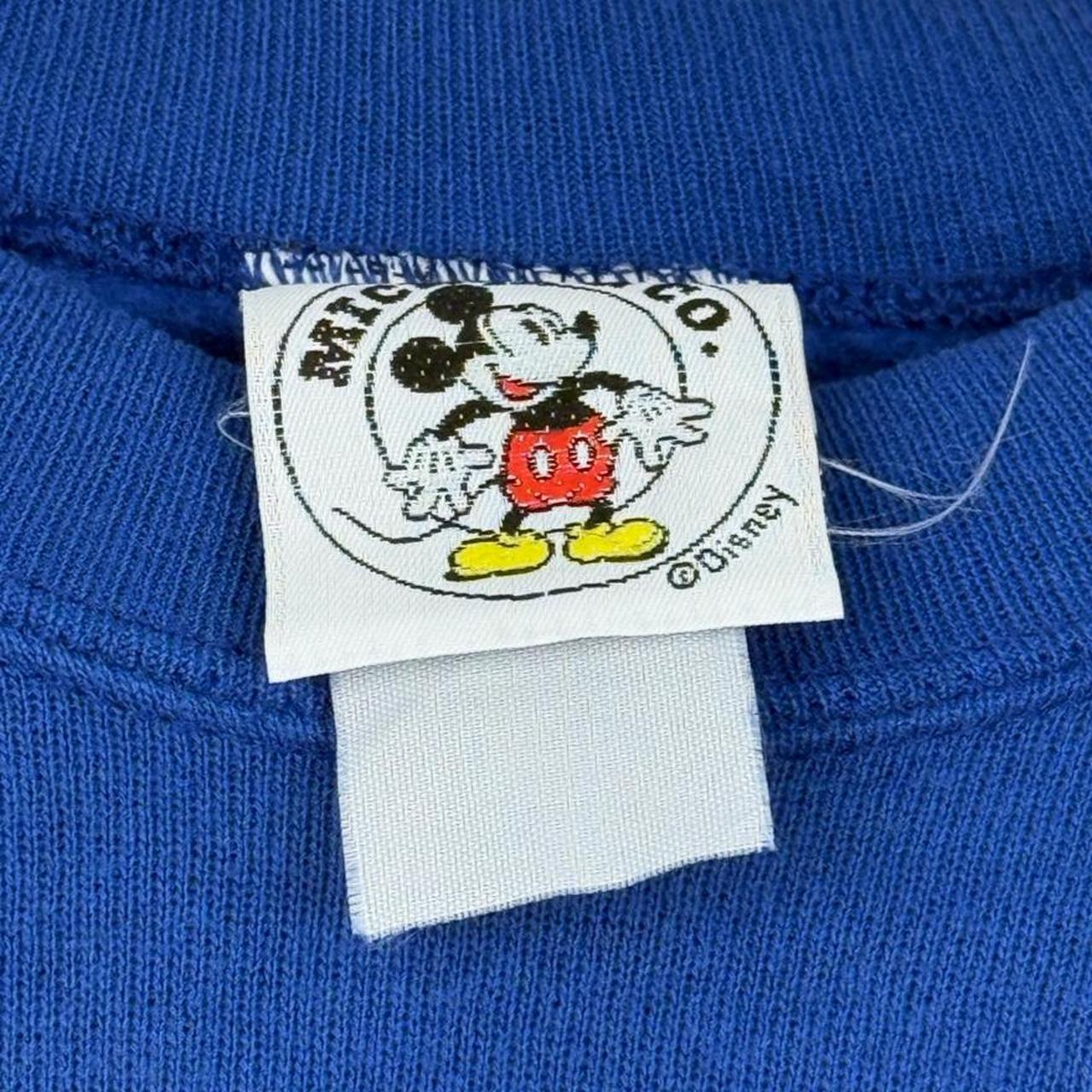 Vintage 90s Mickey Mouse Embroidered Blue Sweatshirt (M)