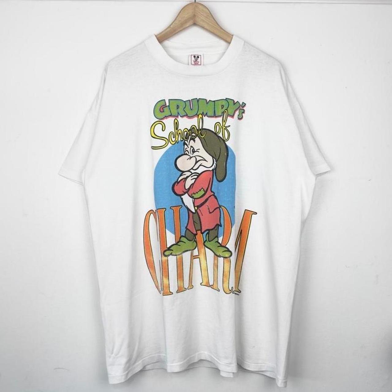 Vintage 90s Grumpy's School of Charm Disney Wear White T Shirt (XXL)