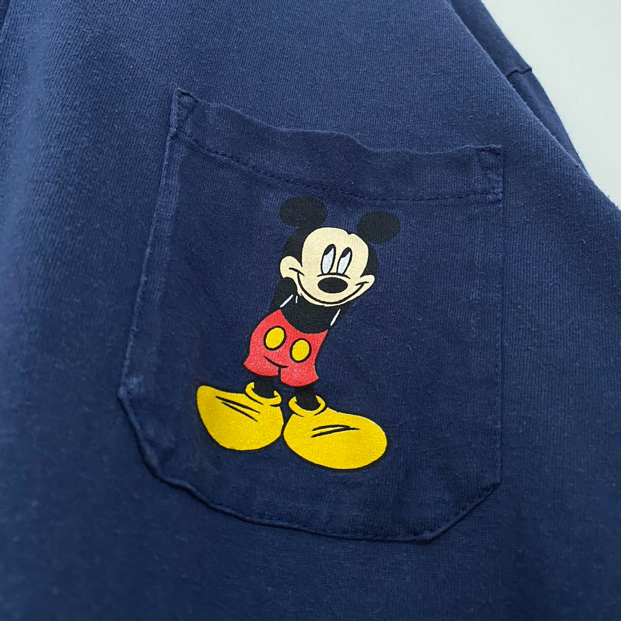 Vintage Mickey Mouse Pocket Henley Long Sleeve (L)