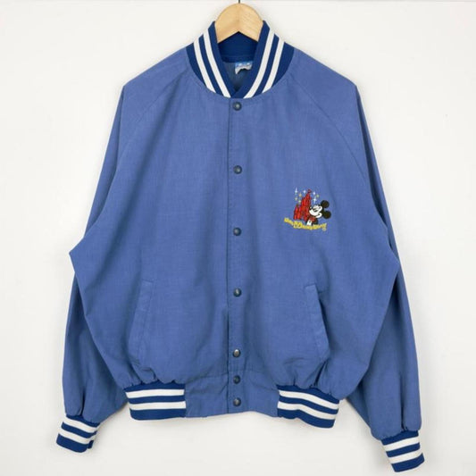 Vintage 80s Walt Disney World Embroidered Bomber Varsity Jacket (L)