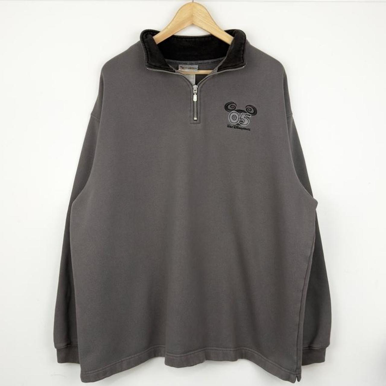 Vintage 2005 Walt Disney World Embroidered Grey Quarter Zip (XL)