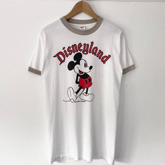 Vintage Disneyland Ringer 80s T Shirt (S/M)