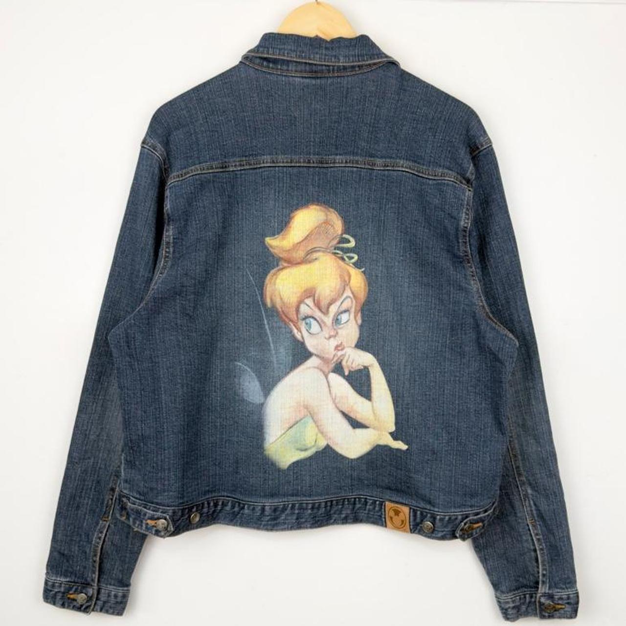 Disney Tinker Bell 2000s Blue Denim Jacket (L)